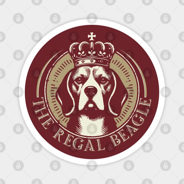 The Regal Beagle Retro Design Magnet by Trendsdk